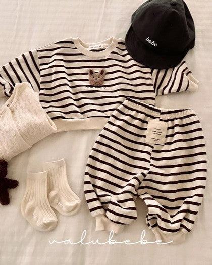 予約[valubebe]コージー ボーダーパンツ