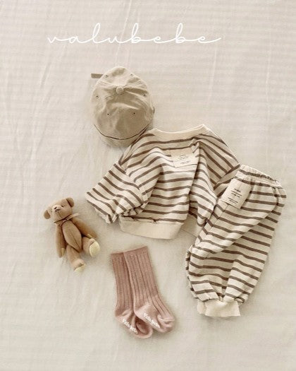 予約[valubebe]コージー ボーダーパンツ