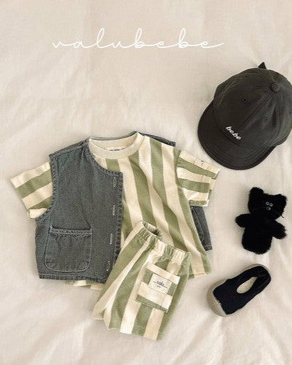 [valubebe]vertical terry pants