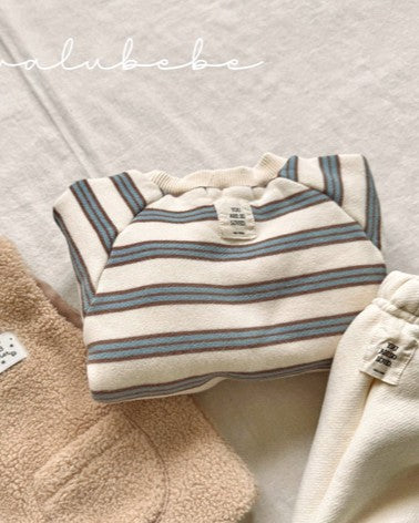 [valubebe]マルチボーダー裏起毛mtm