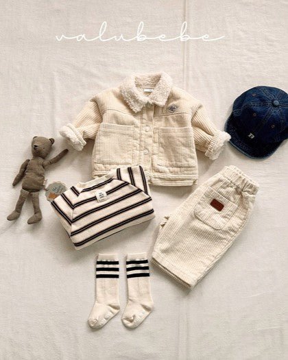 [valubebe]マルチボーダー裏起毛mtm