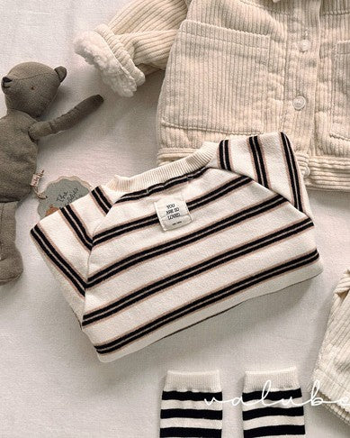 [valubebe]マルチボーダー裏起毛mtm