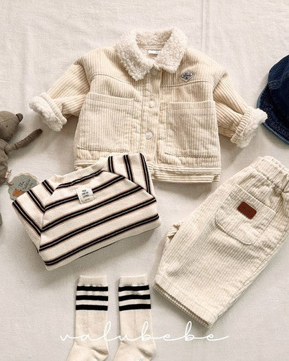 [valubebe]マルチボーダー裏起毛mtm