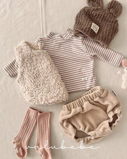 [valubebe]ストライプハーフネックカットソー