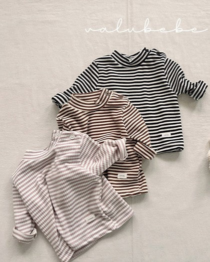 [valubebe]ストライプハーフネックカットソー