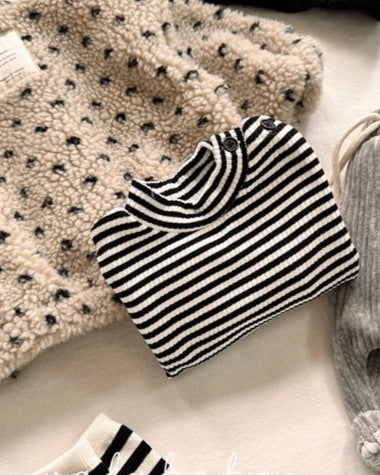 [valubebe]ストライプハーフネックカットソー