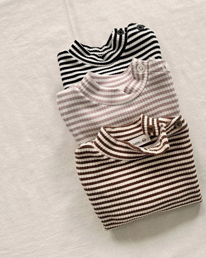 [valubebe]ストライプハーフネックカットソー