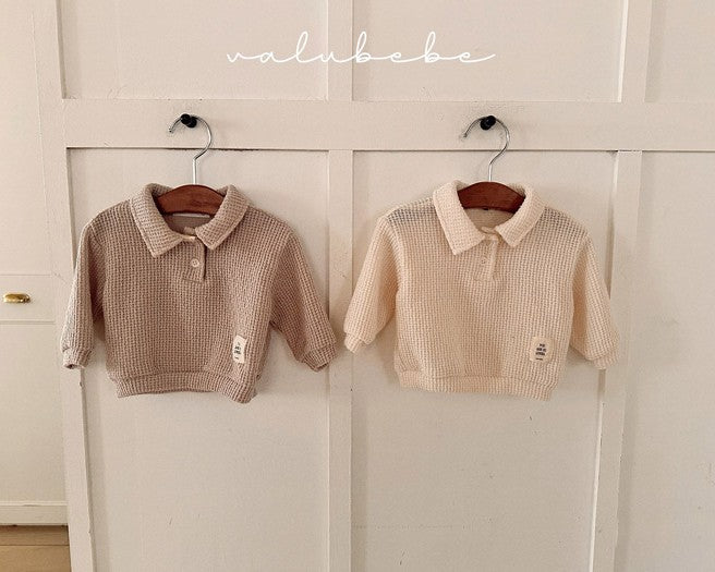 予約[valubebe]ソフトニットカラーポロ