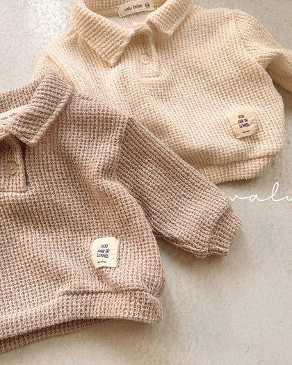 予約[valubebe]ソフトニットカラーポロ