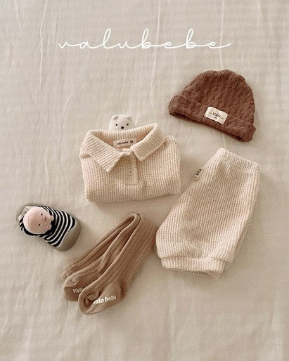 予約[valubebe]ソフトニットカラーポロ