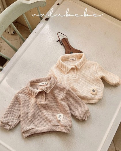 予約[valubebe]ソフトニットカラーポロ