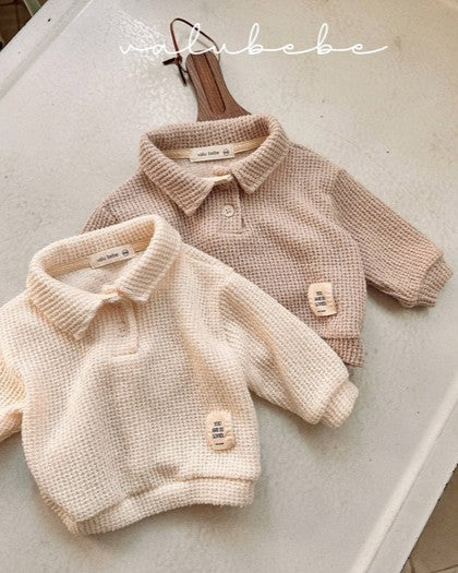 予約[valubebe]ソフトニットカラーポロ