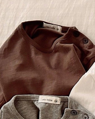 予約[valubebe]デイリー肩ボタンT