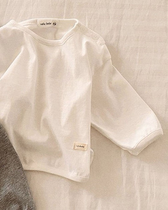 予約[valubebe]デイリー肩ボタンT