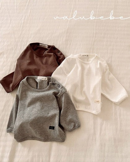 予約[valubebe]デイリー肩ボタンT