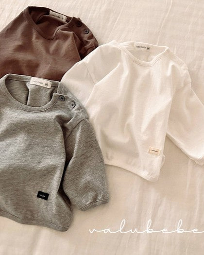 予約[valubebe]デイリー肩ボタンT