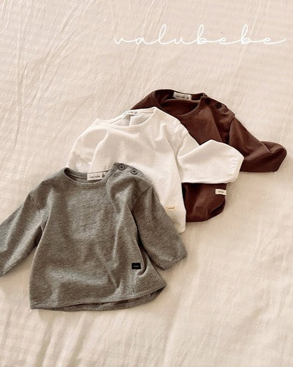 予約[valubebe]デイリー肩ボタンT