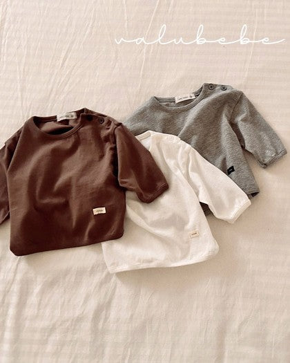 予約[valubebe]デイリー肩ボタンT