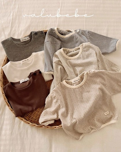 予約[valubebe]デイリー肩ボタンT