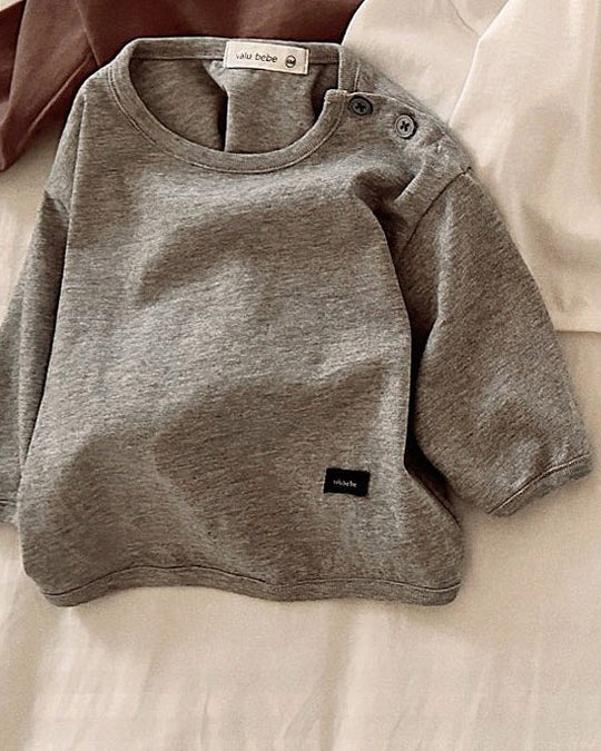 予約[valubebe]デイリー肩ボタンT