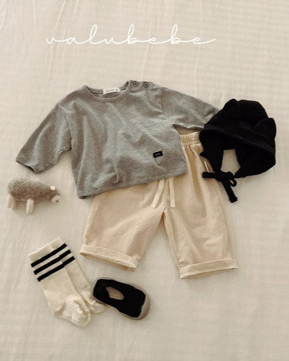 予約[valubebe]デイリー肩ボタンT