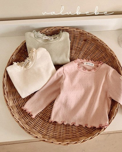 予約[valubebe]ソフトフリルT