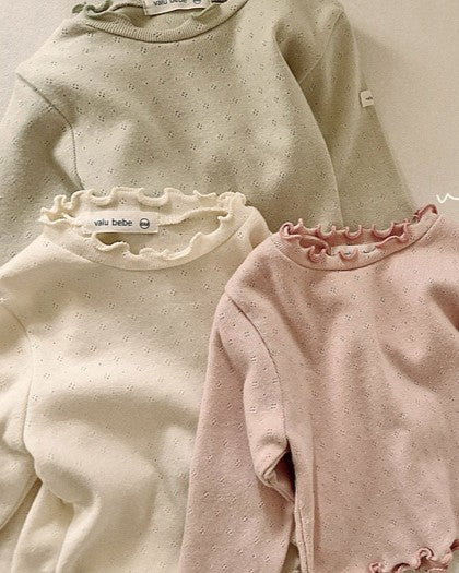 予約[valubebe]ソフトフリルT