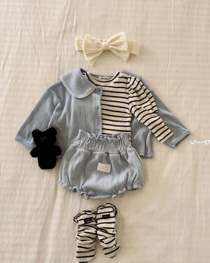 予約[valubebe]ストライプパフT