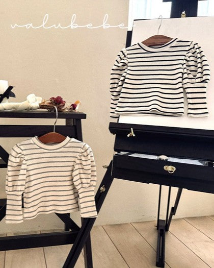 予約[valubebe]ストライプパフT