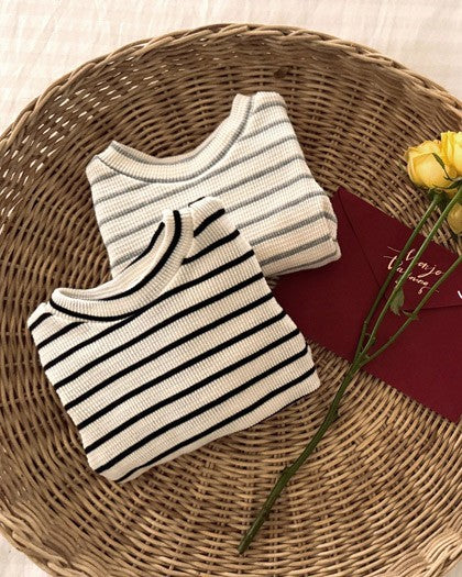 予約[valubebe]ストライプパフT