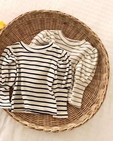 予約[valubebe]ストライプパフT