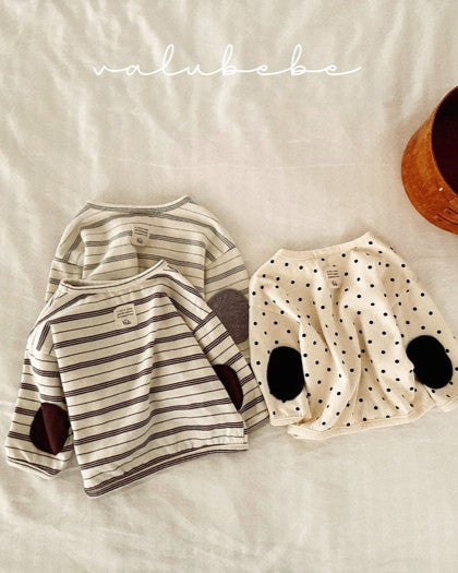 予約[valubebe]オールデイ肘パッチT