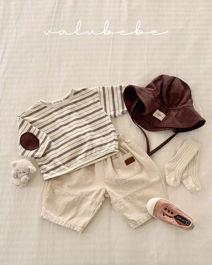 予約[valubebe]オールデイ肘パッチT