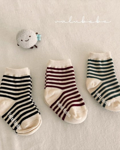 [valubebe]borderリブソックス