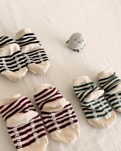 [valubebe]borderリブソックス