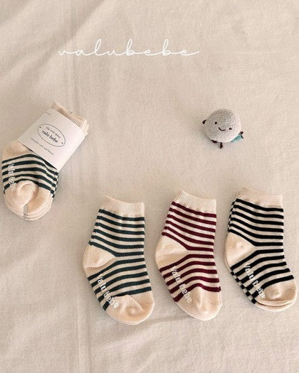 [valubebe]borderリブソックス