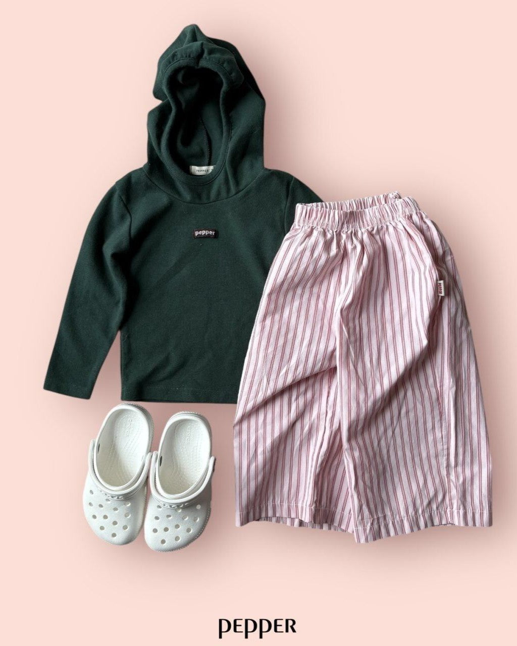 [pepper]stripe gaucho pants