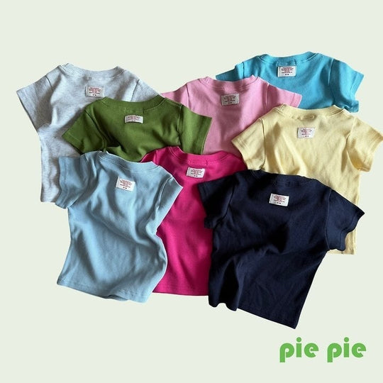 [pie]mimi ribbed short sleeve T
