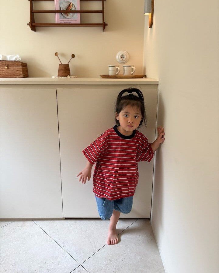[pepper]striped short sleeve T