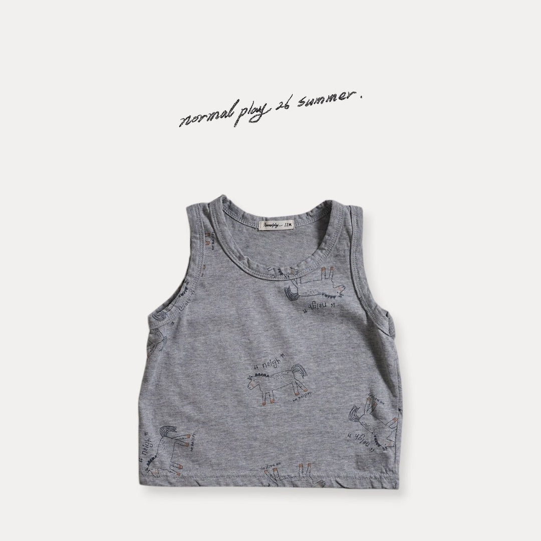 [NORMAL PLAY]pony sleeveless shirt