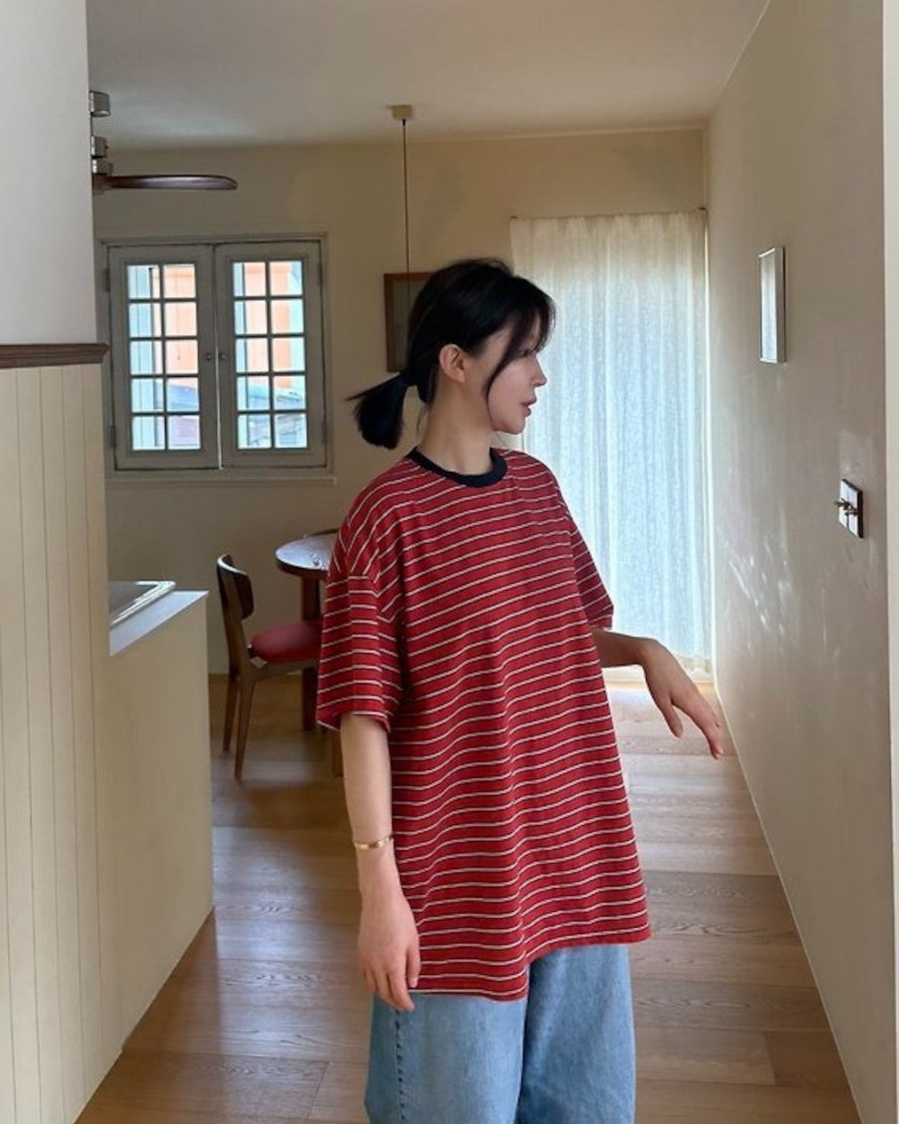 [pepper]striped short sleeve T