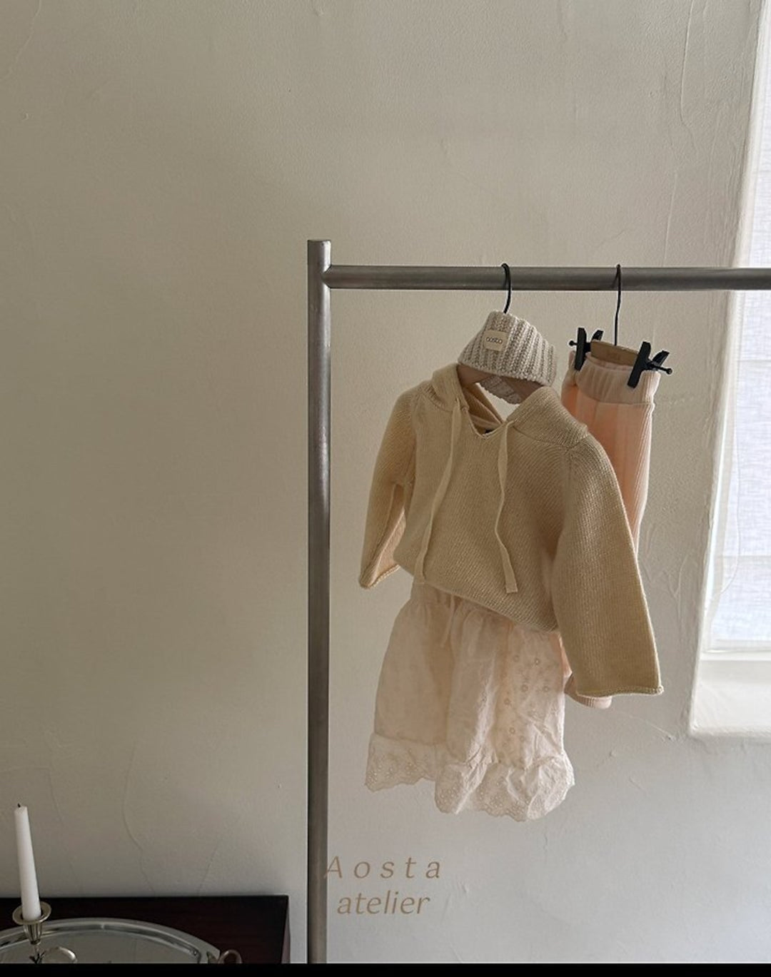 [AOSTA]Lace Cotton OpenDress