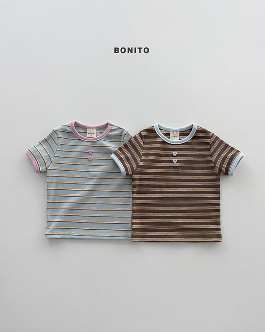[BONITO]stripe rib T