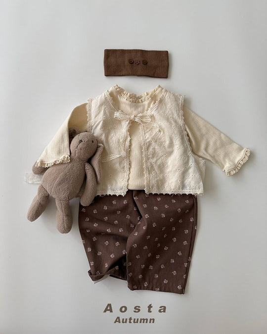 [AOSTA]Lace Open Vest