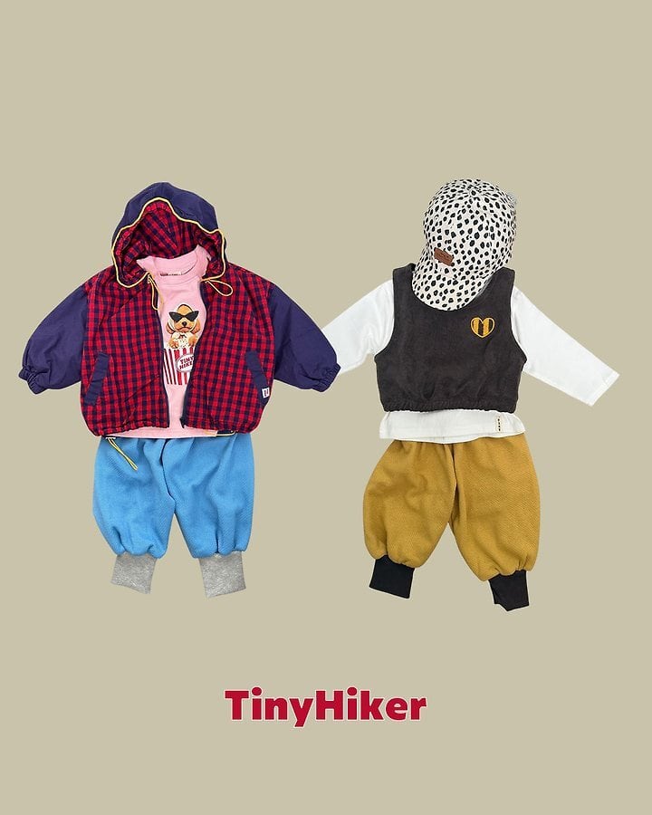 [TinyHiker]チェックフーディージャンパー