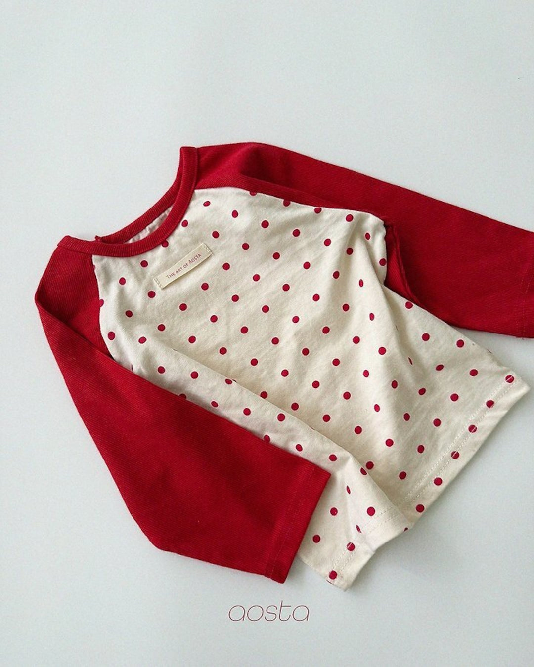 [AOSTA]Dot Raglan T