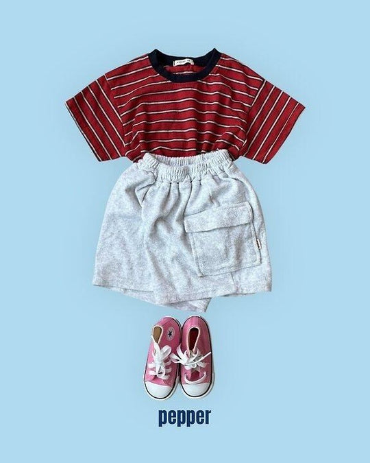 [pepper]striped short sleeve T
