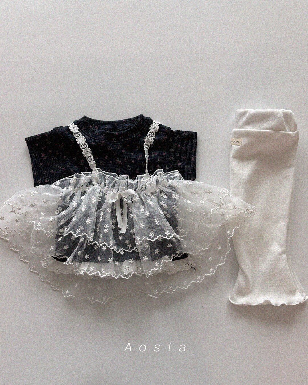 [aosta]lace strap bustier