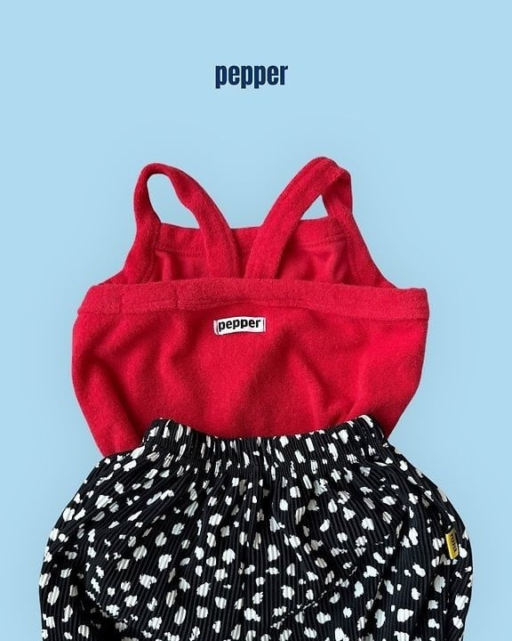 [pepper]black pink pleated joggers pants