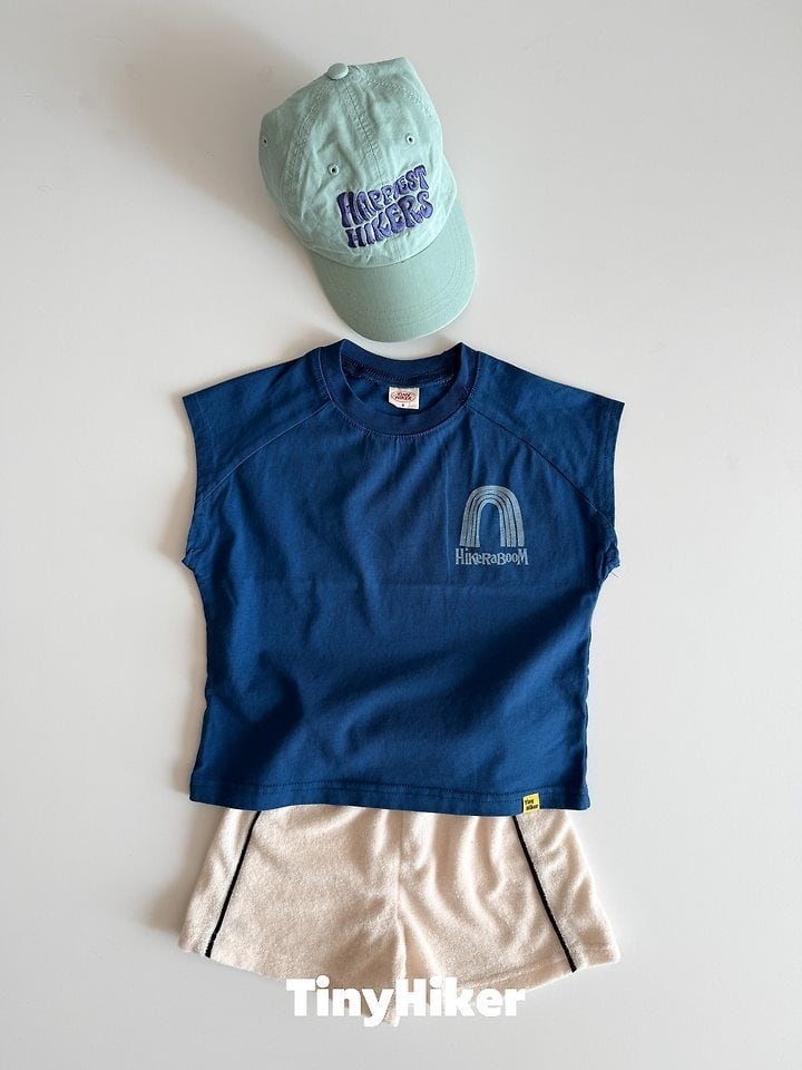[TinyHiker]terry piping short pants